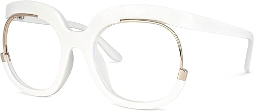 VOOGLAM Fredia OX739865 - Marco de lentes cuadrados de gran tamaño con lente transparente para mujer