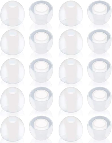Miniatura 1 de Bluecell 10 pares pequeños de silicona de color transparente de repuesto para Audio-Technica Skullcandy Monster Sony Ultimate Ears Sharp Sennheiser