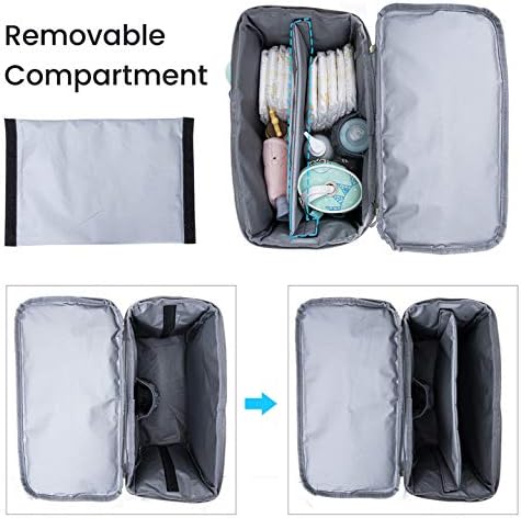 Orzbow Large Pram Bag, 22L Stoller Organiser with Cup Holder, Multifunctional Buggy Bag with Removable Divider, Universal Fit - Image 5
