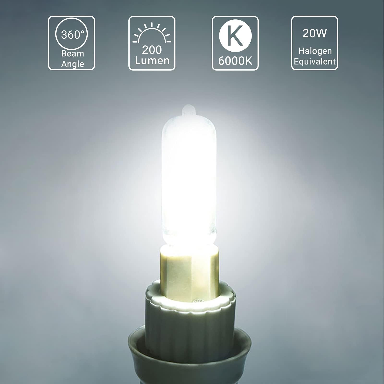 Bombillas LED G4 regulable 2W equivalente 20W (CRI) 80+ Sin parpadeo Casquillo G4 Para lámparas araña lámparas cristal apliques espejo plafones y lámparas de mesa(Cool White 6000K,12pack)