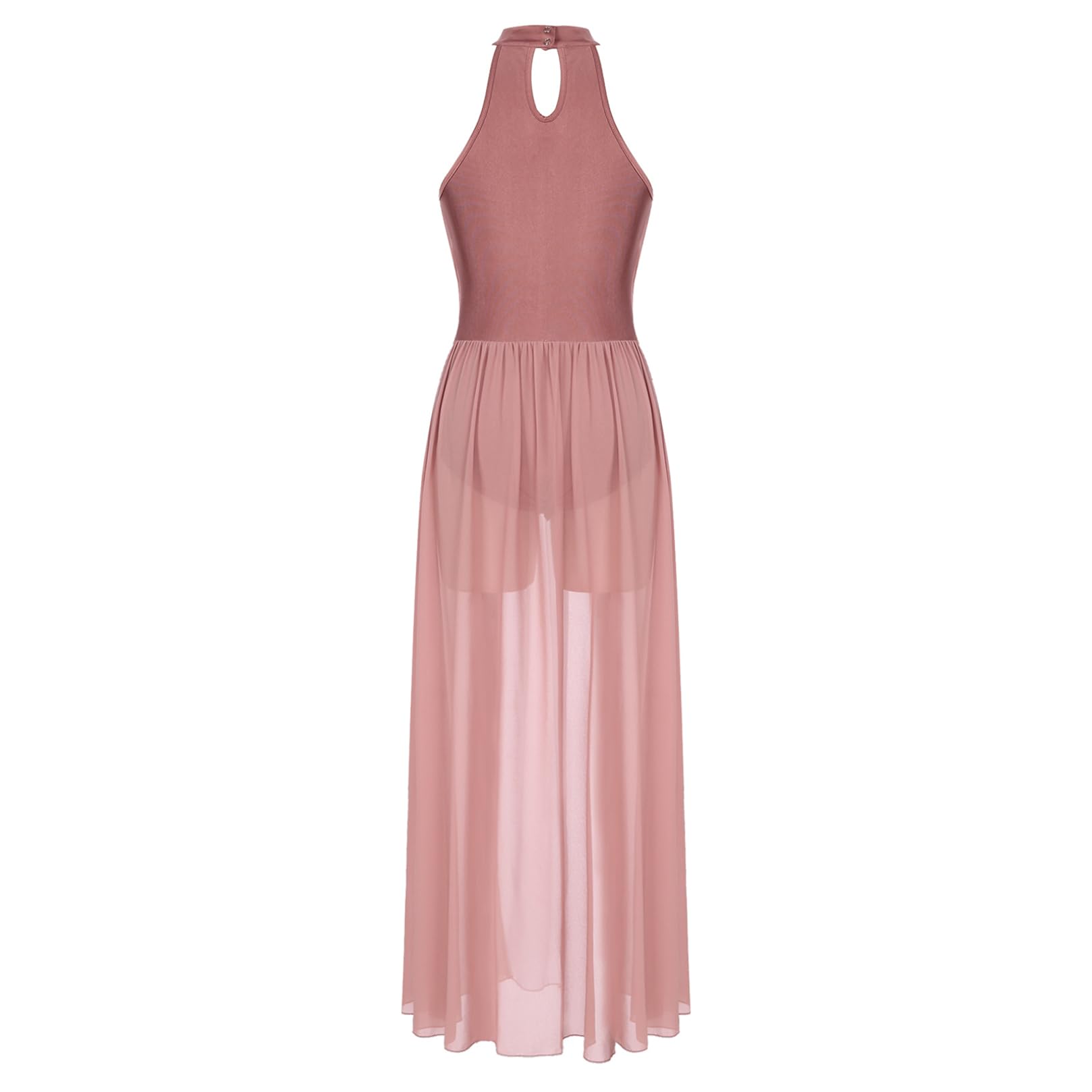ranrann Femme Robe Danse Lyrique Contemporaine Moderne sans Manches Justaucorps Gymnastique Costume Spectacle Tenue Danseuse Dancewear S-XXL