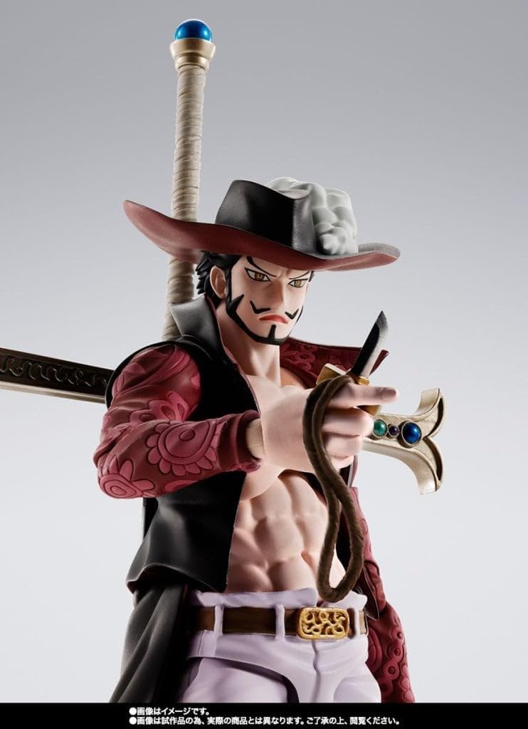 Tamashi Nations - One Piece - S.H. Figuarts Juracur Mihawk - Hawk Eye - PVC & ABS, Approx. 6.5 inches (165 mm) Painted Figure