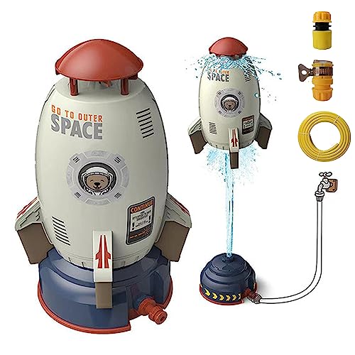 HIQE-FL Juguetes De Agua Al Aire Libre para Niños,Cohete Agua,Aspersor De Césped para Niños,Juguete De Agua para Exteriores,Juguetes De Agua Al Aire Libre para Niños (A)