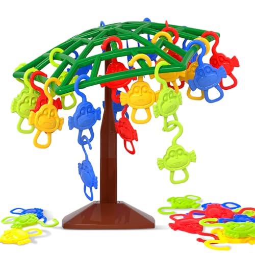 kowgical Monkey Balance Tree Game, Two-Player Balance Board Game, Interactive Family Balance Tree Desktop Game for Teenager