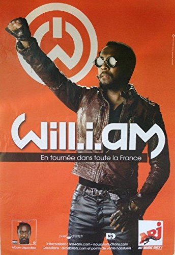 Grand poster Will.I.Am de 70x100 cm : Impression artistique sur papier dense