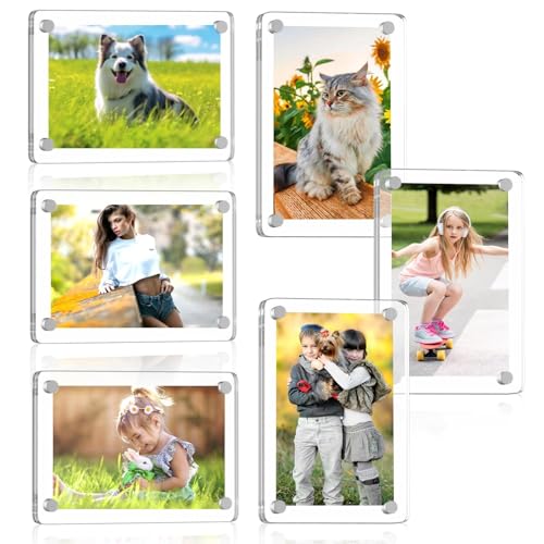 Hdama Mini Magnetic Picture Frames Refrigerator Locker 6 Pack