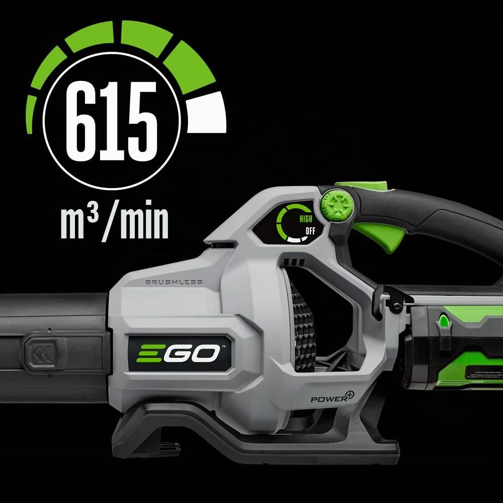 EGO Power+ LB6150 615 CFM, soffiatore per foglie a velocità variabile 56 Volt agli ioni di litio, batteria e caricabatterie non inclusi, nero