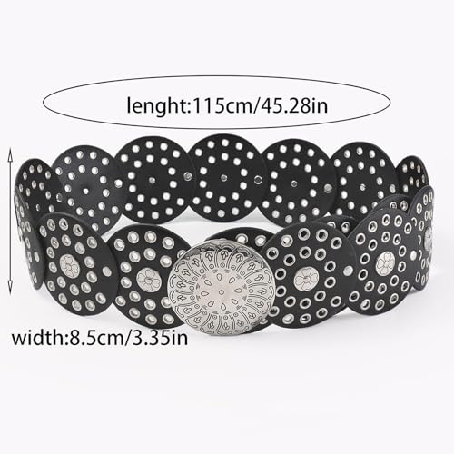 PU Waist Belt With Round Disc Buckle Adjust Length Waist Belt Woman Girls Jeans Dresses Skirt Coat Grommet Waistband3