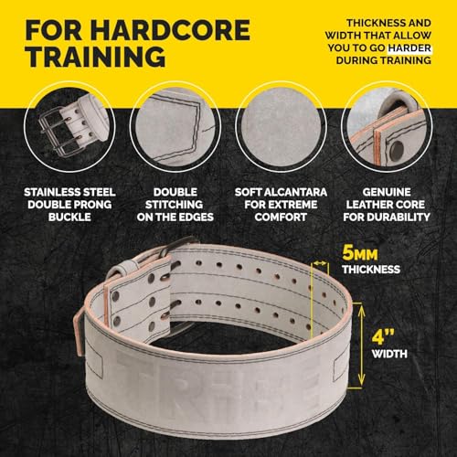 TRIBE 5mm Genuine Leather Lifting Belt