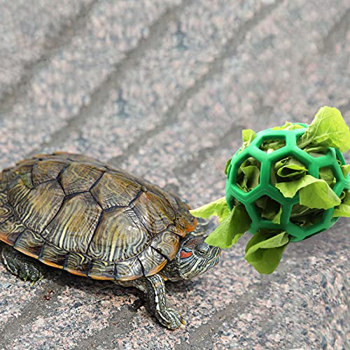 LODCZIOE Schildkröte Leckerli-Ball Spielzeug, Heu Feeder Ball, Fütterung Grasball, Obst Gemüse Futterspender Halter Futtersuche Spielzeug für Kleintiere Haustier
