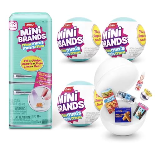 Mini Brands-FILL THE FRIDGE-SERIES 1-1PK Fill the Fridge PLAYSET S1 And 3PK INT Capsules S1