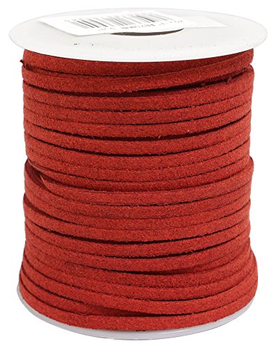 NASKA スウェード紐 約25m巻 合皮 レッド B22