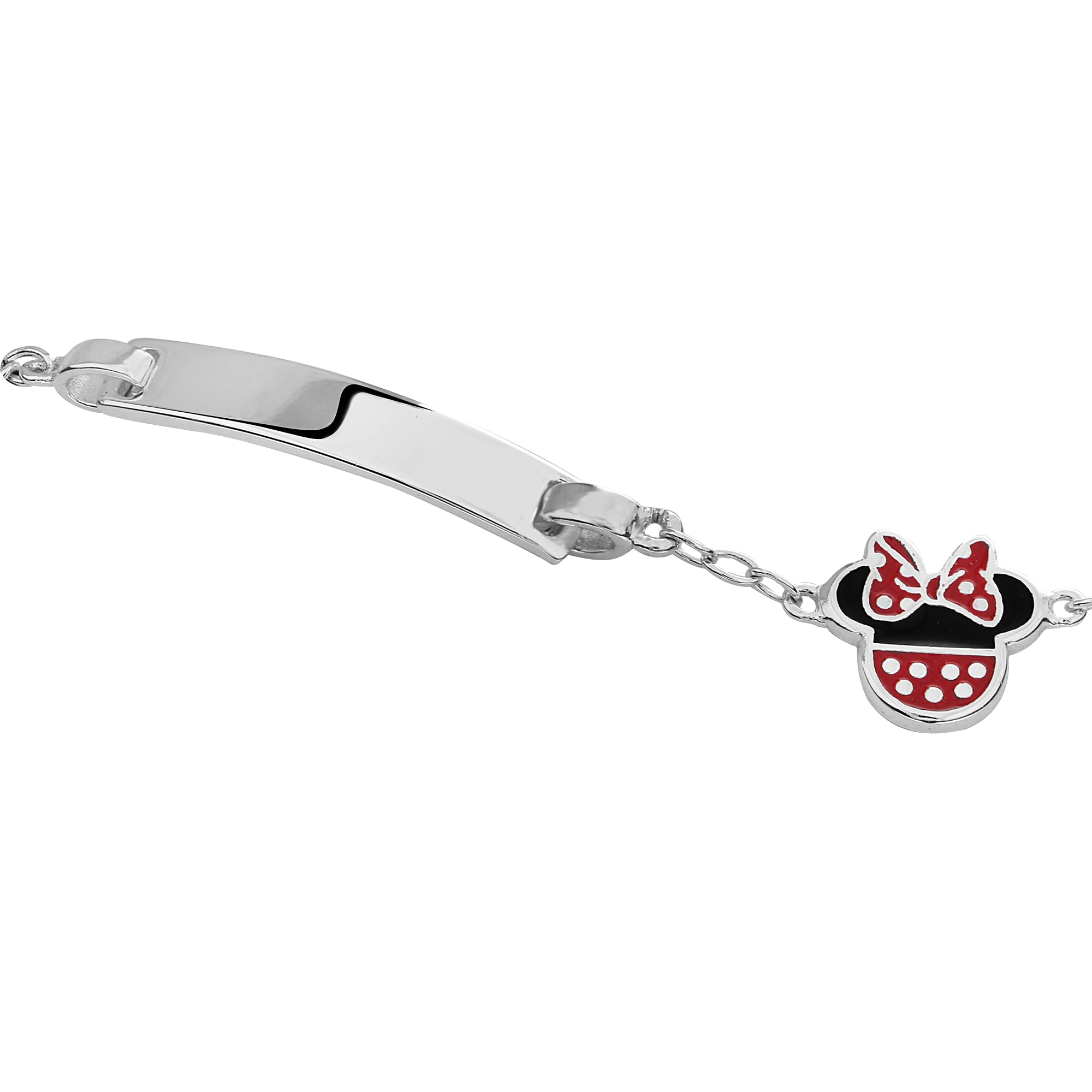 Disney Esclava de plata Minnie en rojo y negro, BS00050SL-55.CS.