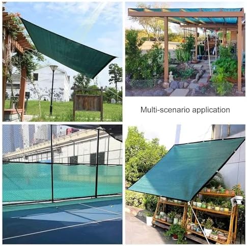 Premium 55% Shade Cloth for Plants - Green Shade Netting Breathable Mesh Tarp with Grommets Ideal for Garden Greenhouse Pergola Car Balcony - 3x12m (9.8x39.4ft)