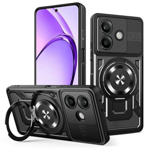 Protection Oppo A5 Pro 5G antichoc avec support magnétique voiture et anneau MagSafe