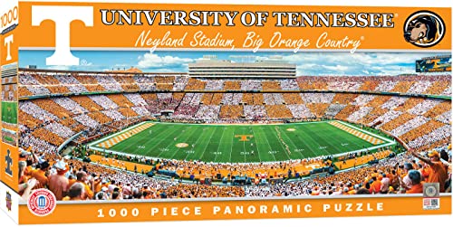Image of MasterPieces - 1000 Piece Jigsaw Puzzle, NCAA Tennessee Volunteers, Panoramic Football Stadium View, Fun for Adults and Family, 13 inchx39 inch