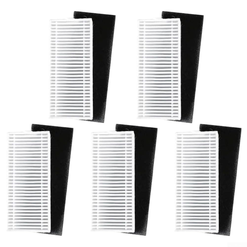 5PCS Replacement Filter Kit for iHome for S1 Pro for iHRVS1PRO-3BLK Robotic Vacuum Cleaner, Compatible with Or-bita, Robotic Vacuum Cleaner Parts Accessories