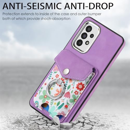 Coque Samsung A33 5G avec protège-écran et porte-carte intégré