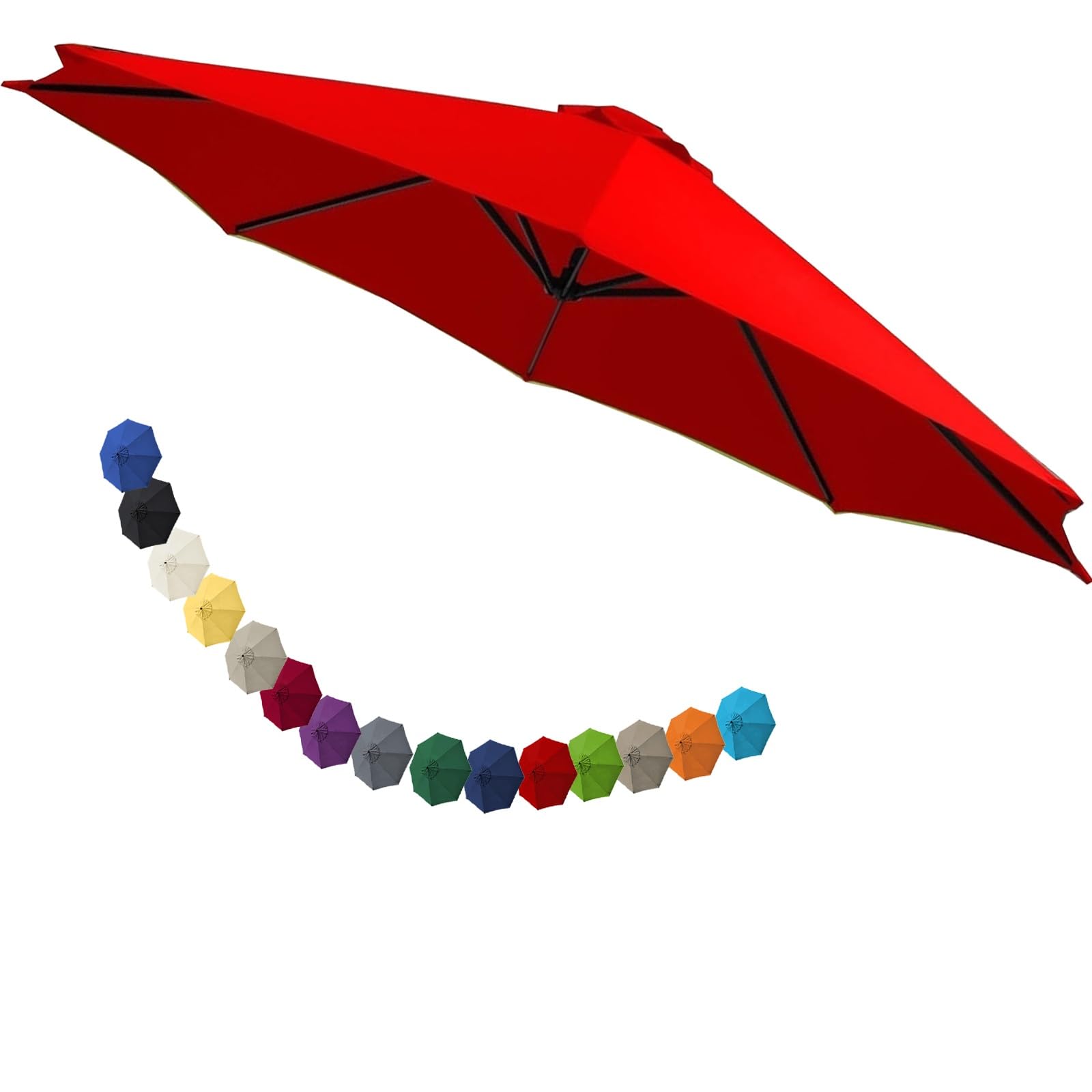 YNJJKA Umbrella Replacement Parasol Cover, Umbrella Replacement Cloth for Patio/Beach/Backyard/Swimming Pool Parasol Fabric Canopy Cover(D14,8 Ribs- 6.5 FT 2.0 m) โ image 1