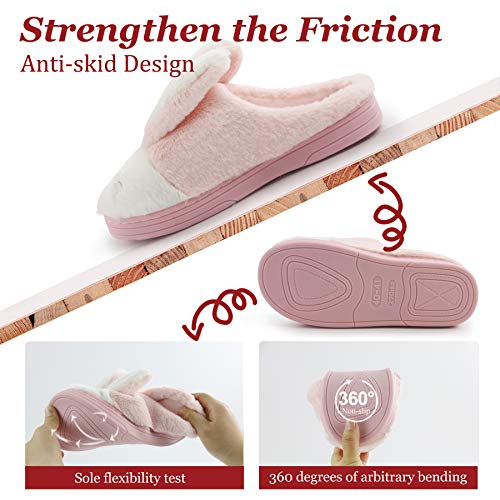 Women Memory Foam House Slippers Cozy Cute Bunny Animal Home Slipper Indoor Outdoor Birthday for Girls Ladies4