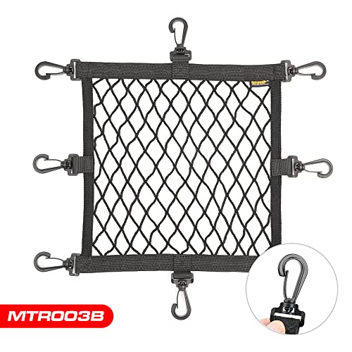 Motorrad Trägersysteme,KKnoon Motorrad Gepäcknetz Helmnetz Aufbewahrungsnetz mit 8 Haken Motorradhelm Netz Elastisch Spannnetz Sicherungsnetz Transportnetz für Motorrad