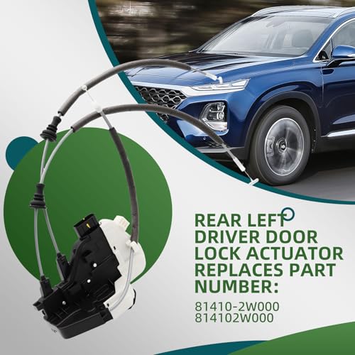 Image of Rear Left Door Lock Actuator Compatible with Santa Fe 2013-2019 81410-2W000 814102W000 Back Driver Latch Assembly