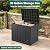 MAKE CHANGES Outdoor Storage Box,30 Gallon Deck Box Outdoor Storage Bench Outside Waterproof Resin Storage Bench, Lockable Patio Cushions, Garden Tools Storage For Furniture, UV Resistant(Black)