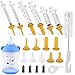 Lot de 21 mini seringues à tétons pour animaux domestiques et animaux sauvages, idéal pour les tétons de chiots, chatons, écureuils et autres animaux de compagnie