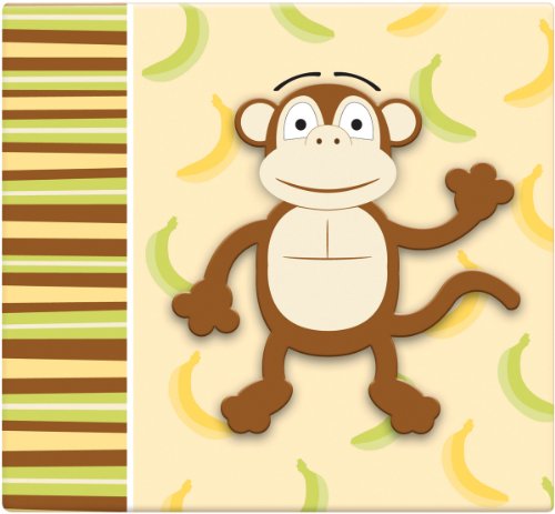Image of MCS MBI 13.5x12.5 Inch 3-D Raised Character Scrapbook Album with 12x12 Inch Pages, Monkey (848138)