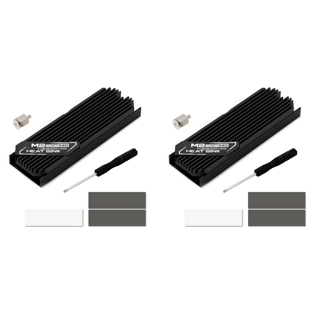 ZORBES M.2 SSD NVMe Heat Sink 2280 Hard Disk Aluminum with Thermal Pad for PCIe SATA PC Radiator 2 PCS