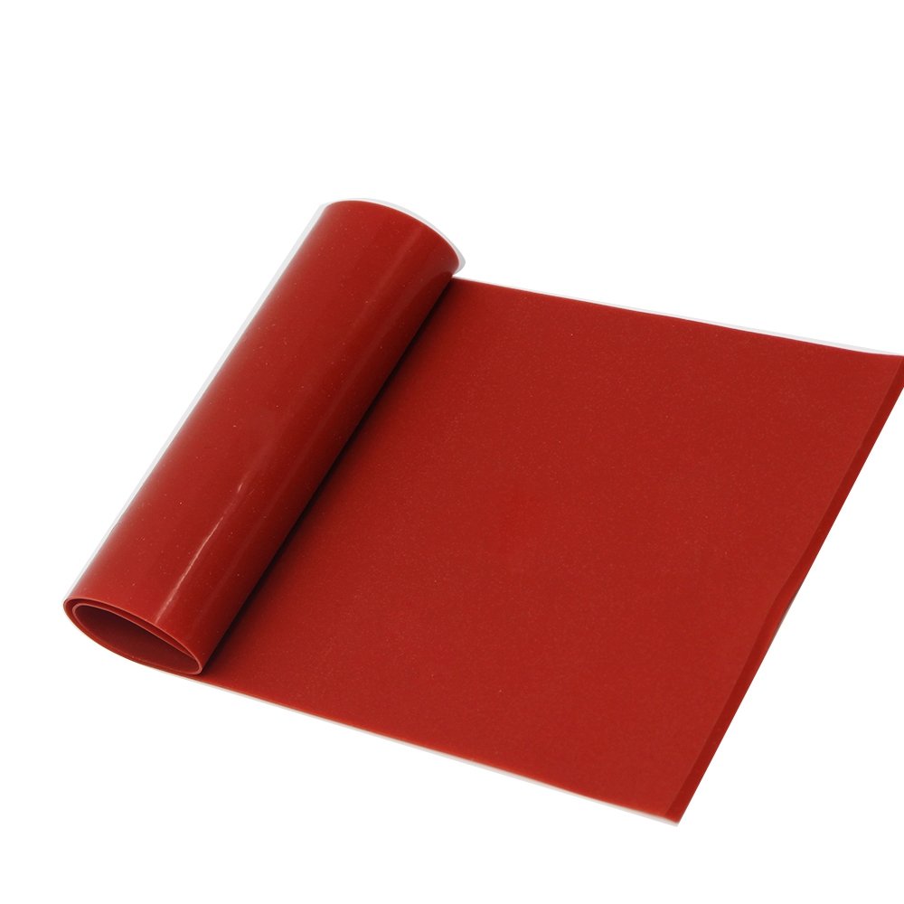 LMS Red High Temperature Commercial Grade Silicone Rubber Sheet 8" x 8" x 1/8"