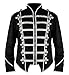 Price comparison product image Ro Rox Steampunk Military Drummer Emo Punk Gothic Parade Jacket (Black, S)