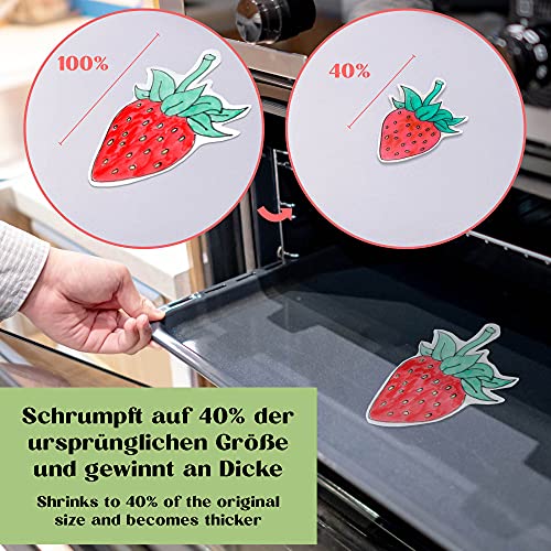 Tritart - Schrumpffolie I 22 Schrumpffolien I Schrumpffolie zum Basteln für Kinder & Erwachsene I Schrumpffolie bedruckbar I Schrumpffolie transparent I Schrumpffolie basteln I DIN A4