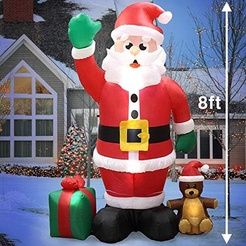 Joiedomi Christmas Inflatable Santa Decoration, 8 ft Giant