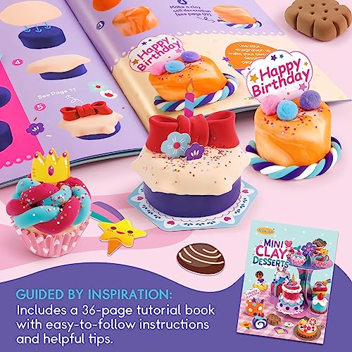 Drama Planet Craft Kits for Kids, Make Your Own Mini Desserts with Air Dry Clay, Create & Display Clay Creations, Art Activities, Great Gifts for Girls - Image 5