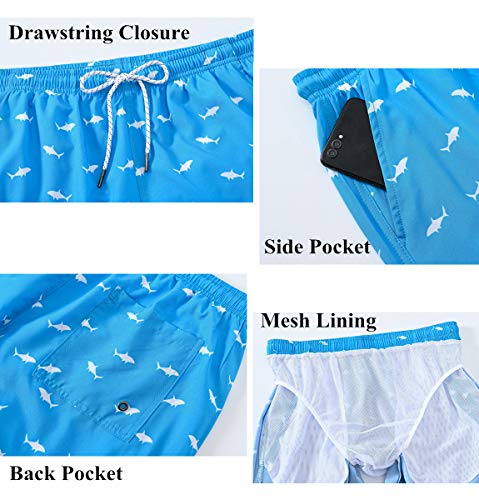 YuKaiChen Men's Swim Trunks Quick Dry Beach Shorts with Mesh Lining4