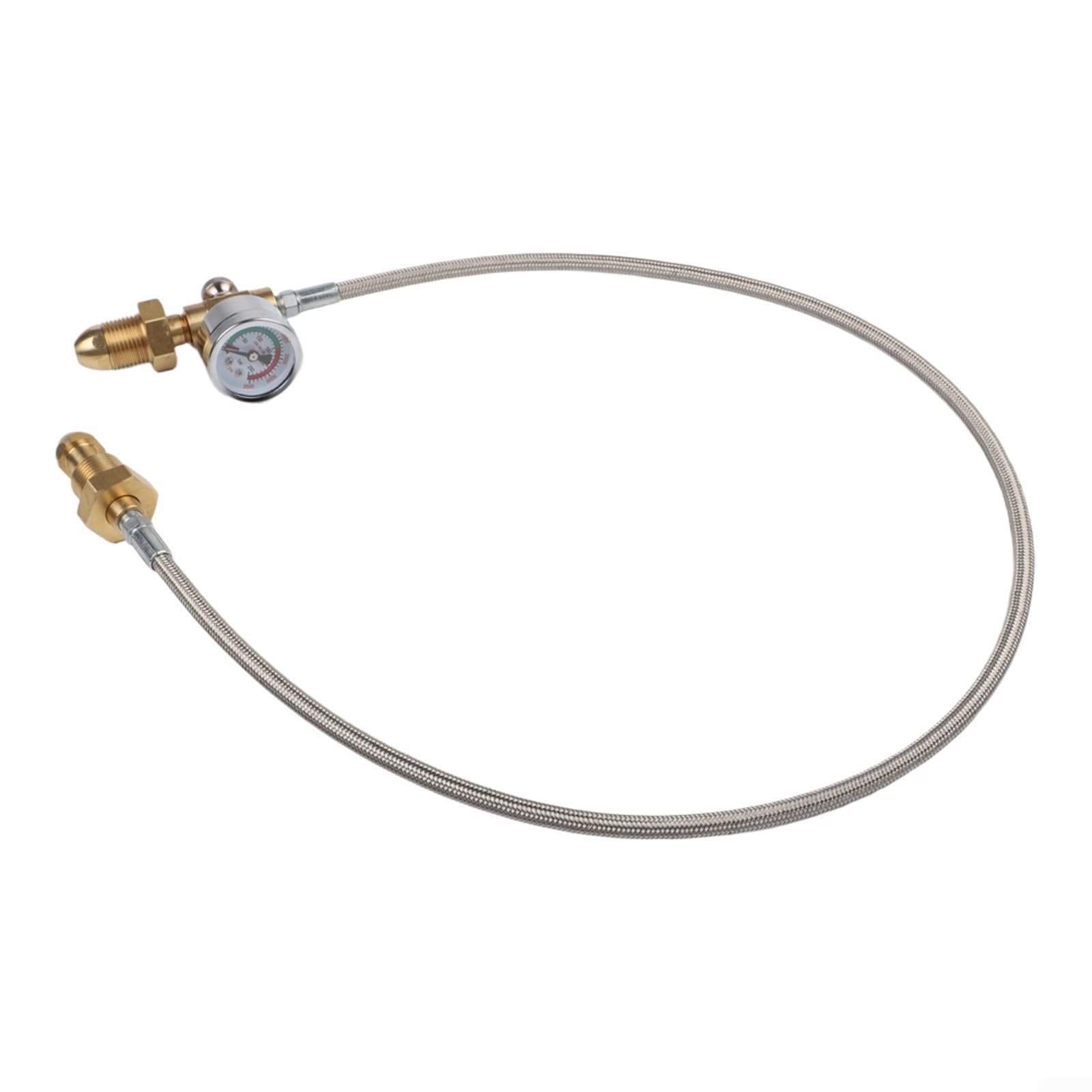 Manguera adaptadora de transferencia para estación de llenado BS 341 No. 3 UK para cilindro ARGON - G 5/20.3 cm RH a G 5/20.3 cm RH línea de recambio con para acero inoxidable trenzado, manguera de