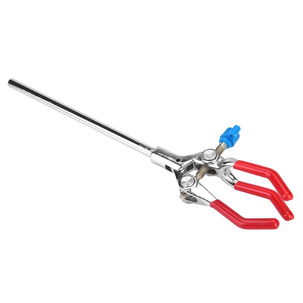 Instrument Three Jaw Clamp Zinc Alloy Retort Stand Condenser Holder Small Three Jaw Clamp Flask ClampFlask ClampCondenser ClampBurette ClampRetort Stand Clamp Condenser is Clamp (Large)