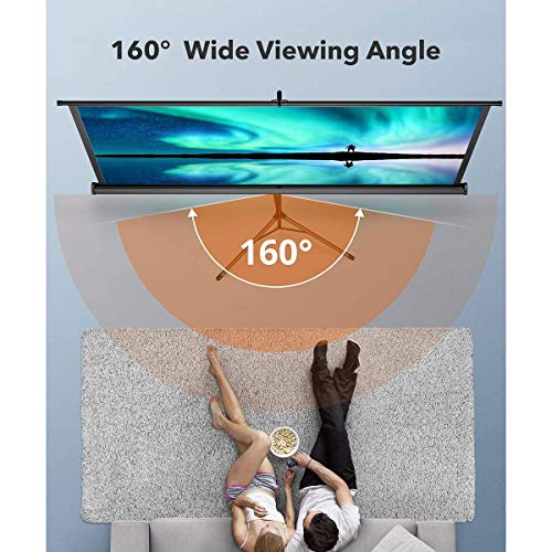 Image of SAVSOL Tripod Stand Projector Screen (6 Ft. (W) x 4 Ft. (H) - 84 inch Inch) Diagonal View in 4:3 Ratio Aspect, Ultra HD, 4K Technology, Active 3D