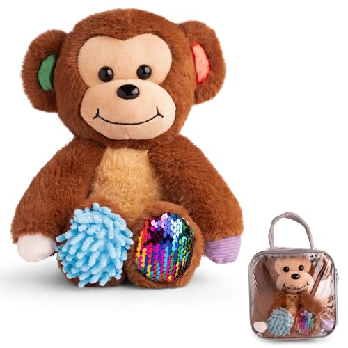 Image of ODOXIA Sensory Monkey Stuffed Animal | Sensory Plush Toy | Fidget Stuffed Animal for Kids | Great for Sensory Needs | Sensory Stuffed Animals for Children | Sensory Pillow Plush