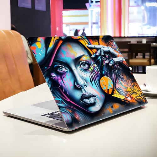 Image of NoWorries Laptop Skin for 14inch /15inch Devices- Graffiti Laptop Sticker Upto 15.6inch Compatible with Apple /dell /Hp /Lenovo /Acer /Asus - Dustproop & Waterproop Vinyle Grayback Laptop Skin