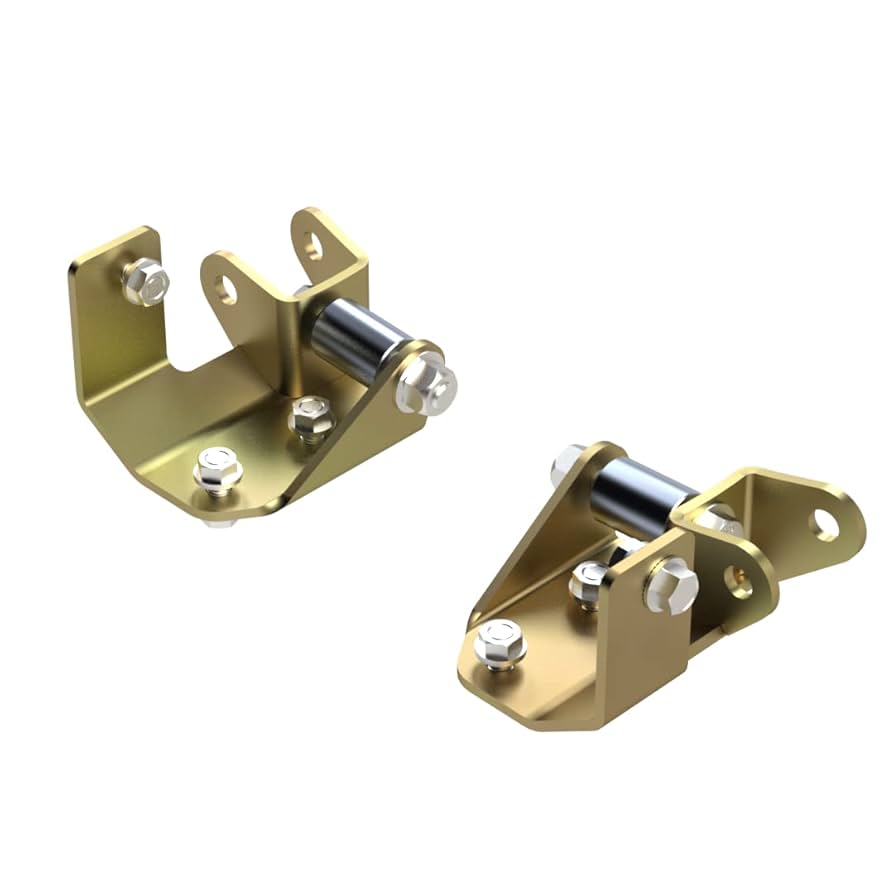 パーツ MNNTHBX Met Shock Mount MT104K Heavy-Duty Weld-In Shock Bracket Kit for 3.25in. Axle