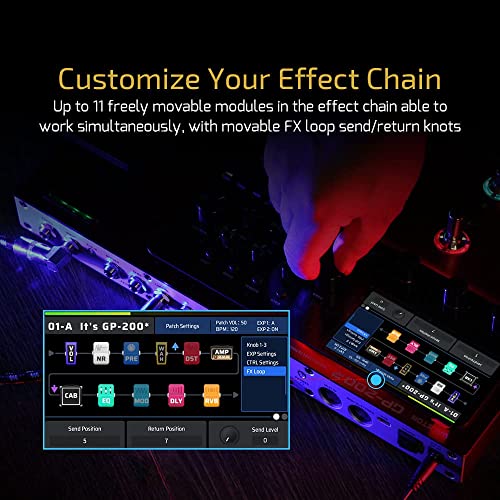 Image of VALETON Multi Effects Processor Multi-Effects Pedal with Expression Pedal FX Loop MIDI I /O Guitar Bass Effects Pedal Amp Modeling IR Cabinets(Include 10 Pcs Additional Footswitch Toppers)
