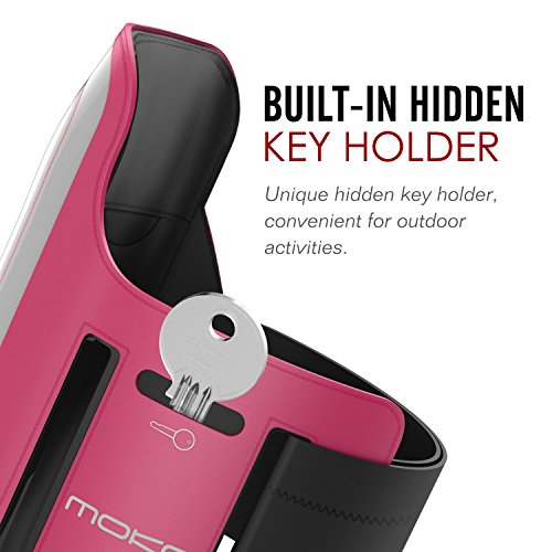 Moko Armband Compatible With Iphone 6S / 6, Sweatproof Sports Running Armband Workout Arm Band Cover Fit Iphone 6S, 6, 5S, 5, Galaxy S7, S6 Edge, Magenta (Fits Arm Girth 9"-12.6") #TOP3