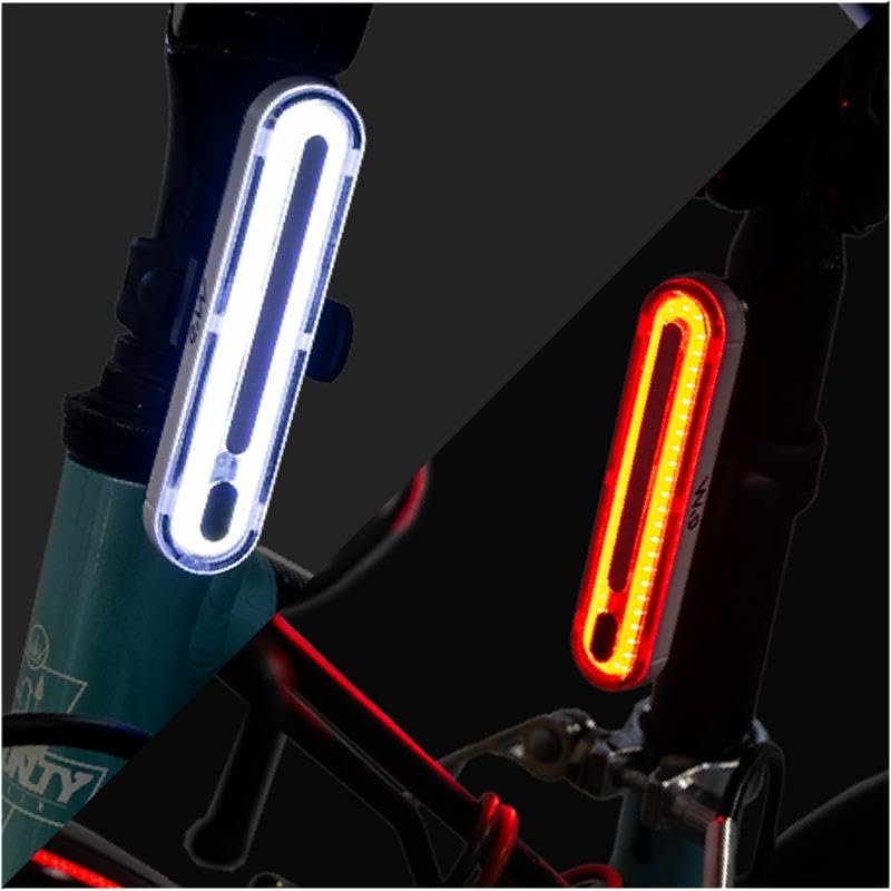 Compatibile con Kit Monopattino Elettrico per Luci Anteriori e Posteriori LED Ricaricabili ad Alta Potenza EWL002