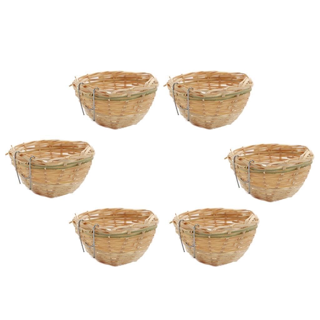 6Pcs Bamboo Canary Nest Pan Bird Breeding Hatch Cage Small Parrot Rest CaveHome & Garden|Yard, Garden & Outdoor Living|Bird & Wildlife Accessories|Birdhouses-image-13