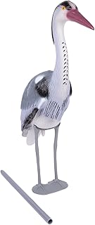 Redwood 1x Grey 70cm Heron Bird Deterrent - Fake Plastic Decoy Birds of Prey Outdoor Garden Balcony Anti Pigeon Seagull Crow Cat Scarer Repellent