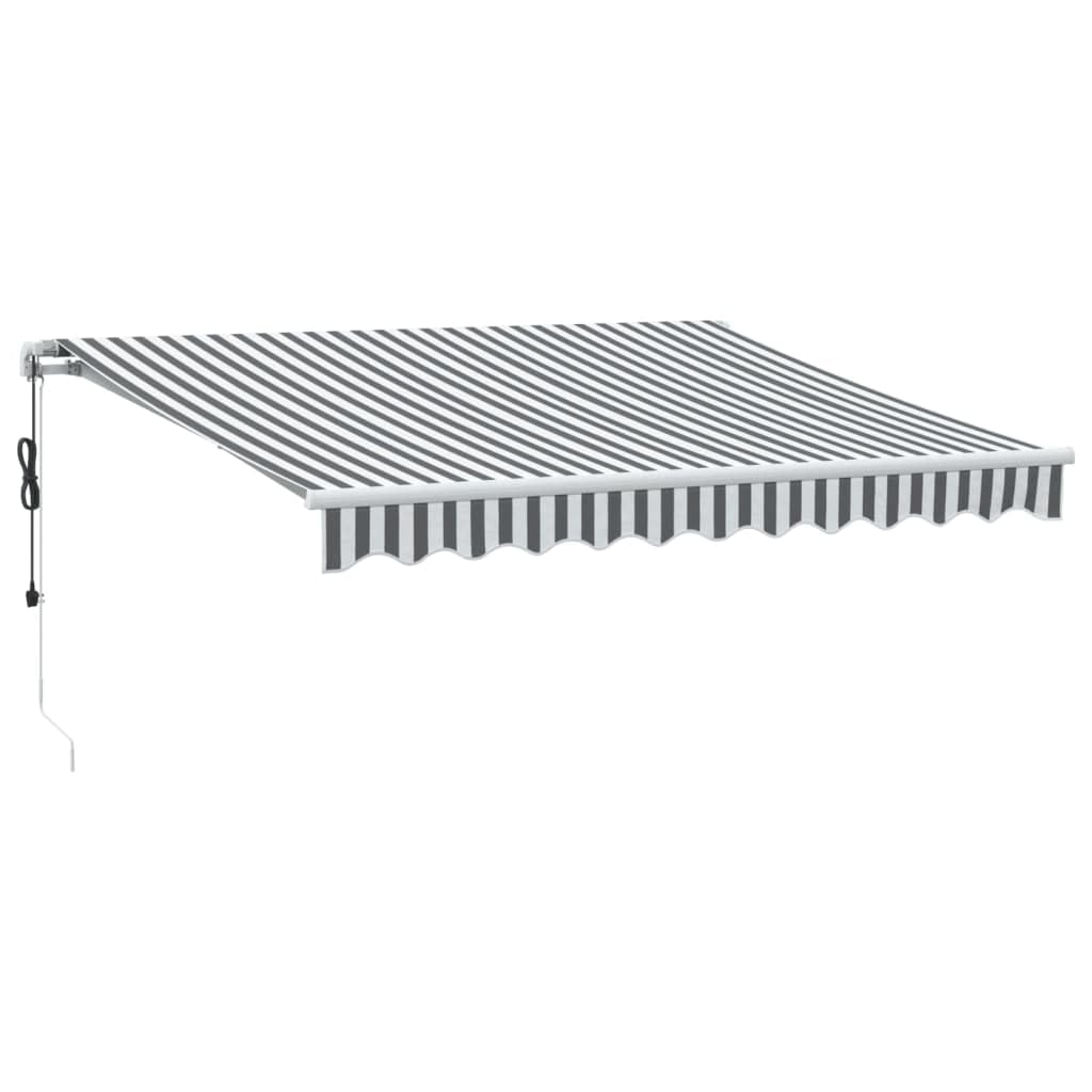 Festnight Store Banne Motorisé 3x2,5 Store banne Electrique avec Télécommande Auvent Rétractable à Bras Repliable pour Balcons Terrasse et Jardin-Anthracite et blanc-300 x 250 cm