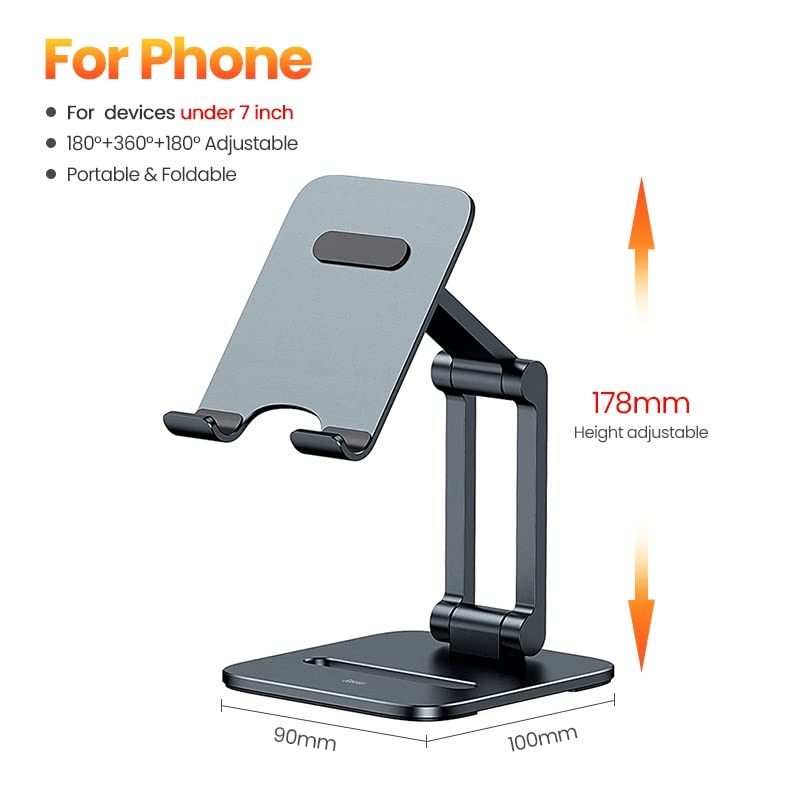 Support de téléphone en métal au design minimaliste et structure pliable robuste