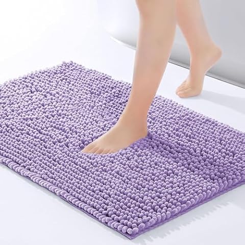 Imperial Rooms Lilac Chenille Bath Mat Cover